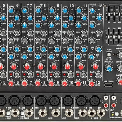 RX1200R Non-Powered 12 Channel Rackmount Stereo Mixer By Carvin Audio image 7