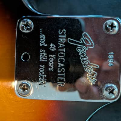 Fender 40th Anniversary American Standard Stratocaster with Maple Fretboard 1994 - Brown Sunburst image 10