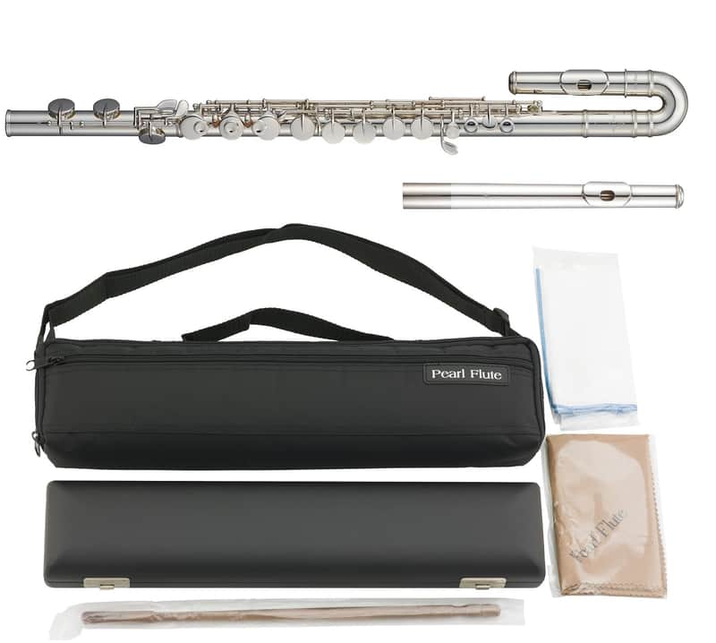Pearl 201 Series Alto Flute Silver Plated +Straight & Curved Upgraded Forza Headjoints +Case/Cover +2-Day | PFAF201SU | Worldwide Ship | Authorized Dealer image 1
