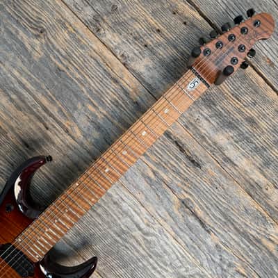 Ernie Ball Music Man JP15 7-String Electric Guitar - Amber Waves Flame image 4