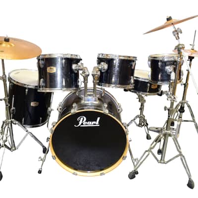 Pearl ELX Export Series 6-Piece Drum Set w/ Hardware & Cymbals - Black Sparkle image 1