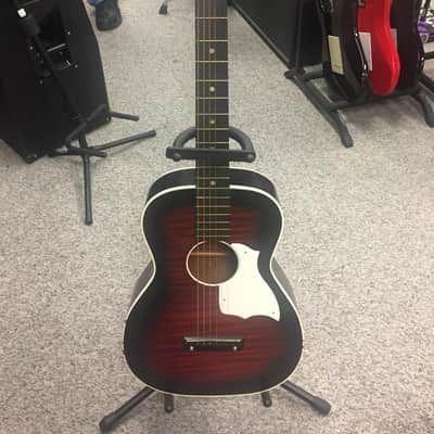 Harmony Stella H933 F-70 Acoustic guitar 1960's Dark Red Burst image 1
