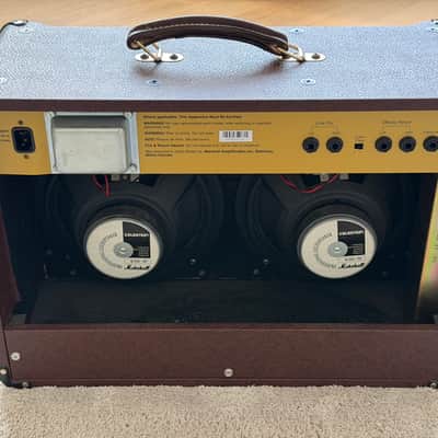 Marshall Acoustic Soloist AS80R 2-Channel 80-Watt 2x10" Acoustic Guitar Combo 1994 - 1999, including foot pedal, cover and rolling case - Brown image 5