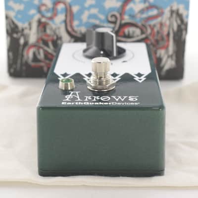 EarthQuaker Devices Arrows Preamp Booster V2 2025 Green Sparkle / White Print image 2
