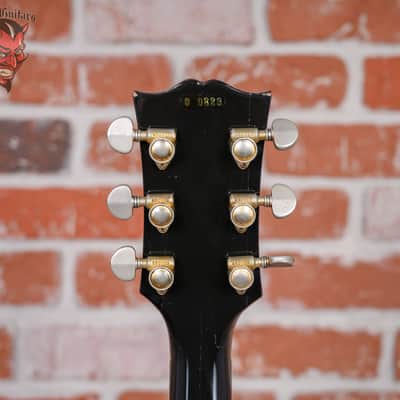 Gibson Les Paul Custom 3-Pickup with Bigsby Ebony 1960 w/Hardshell Case (Refin/Refret/Headstock Repair) image 10