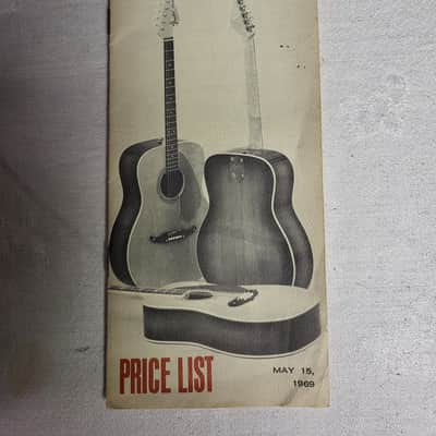 Vintage RARE 1969 Fender 12 Page Guitar Amp Accessories Price List Case Candy! image 1