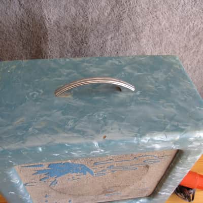 Magnatone Varsity 1950's MOT Blue Amp & Magnatone Lap Steel image 4