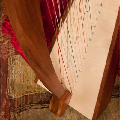 Celtic Cross Strung Harp Package Includes: 38 Strings Pro Quality Solid Rosewood Irish Celtic Cross image 4