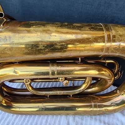 Reynolds Contempora 3v BBb Recording Tuba ~1959 - Lacquer & raw brass image 16
