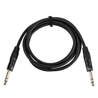 H&A Platinum Pro TRS 6' 1/4  Male to 1/4  TRS Male Interconnect Cable with Rean by Neutrik Gold Connectors image 1