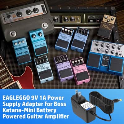 9V AC Power Supply Adapter for Boss Katana-Mini Battery Powered Guitar Amplifier Replaces Boss PSA-120S Guitar Distortion Effects Pedal DS-1 RC-1 RC-3 TU-2 PSB-1U PSB1U Charger Cable Cord (6.5 ft) image 3