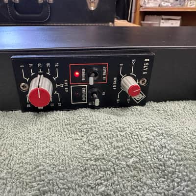 Pair of Neumann V476B Microphone Preamplifiers with Power Supply mounted in rack image 2