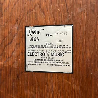 Leslie Model 130 Rotating Speaker Cabinet image 4