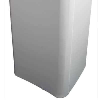 (2) Rockville White 15" PA DJ Speaker Covers+Scrims+Stands+Lights+Event Facade image 8