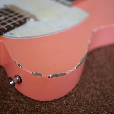 MJT Warmoth Fender American Vintage 62 Relic Road Worn Telecaster Shell Pink Coral image 11