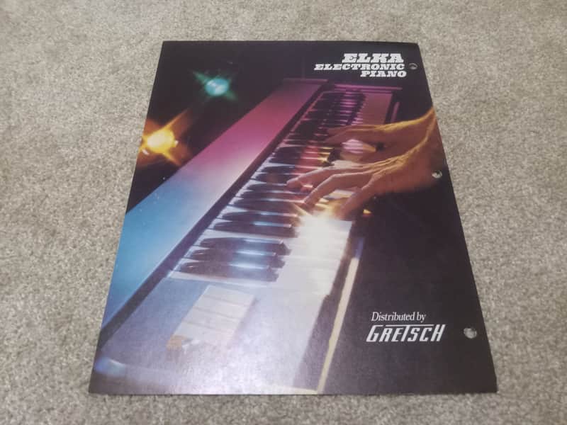 Vintage 1970's Gretsch Elka Electronic Piano Flyer! Rare, Original Case Candy, Paperwork! image 1