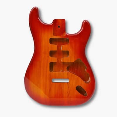 Sunburst Mahogany Strat-Style Guitar Body image 2