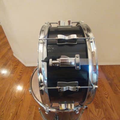 Ludwig Accent series 14 x 6.5 snare drum glass black very clean! image 5