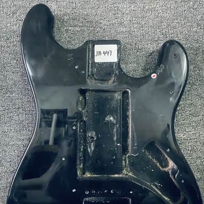 Black Basswood Guitar Strat Style Body image 7