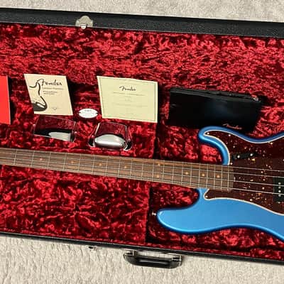 2017 Fender American Original 60s Precision Bass Lake Placid Blue Case Queen image 1