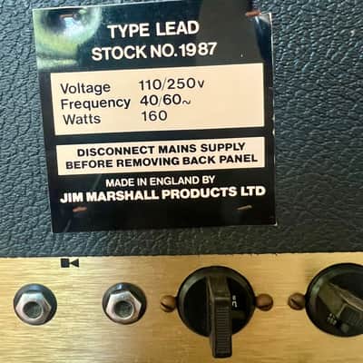 1971 Marshall JMP 50W + Vintage 2x12 Rola Greenback Cab – Original Dagnall Transformer image 3