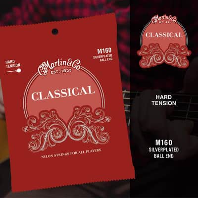 Martin Classical Guitar String Set Hard Tension Ball End M160 image 3