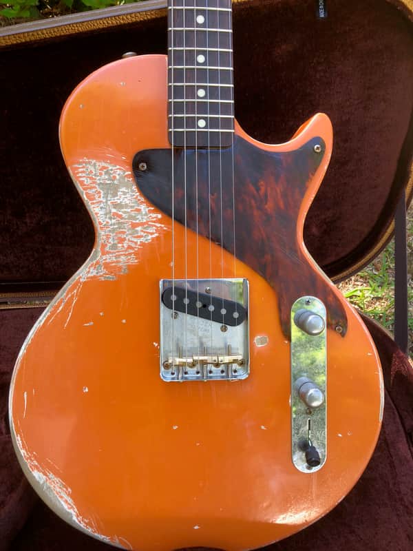 Littlefield Custom Lesquire, Esquire, Les Paul Jr., Telecaster 2018 Faded Fiesta Red image 1