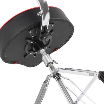 Griffin Drum Throne with Back Rest Support - Padded Leather Drummer Seat Motorcycle Saddle Style Chair - Swivel Adjustable Height Drum Chair for Adults Percussion Stool with Double Braced Hardware image 3