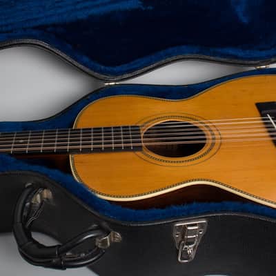 Weymann  12 String Flat Top Acoustic Guitar (1908), ser. #8494, black tolex hard shell case. image 11