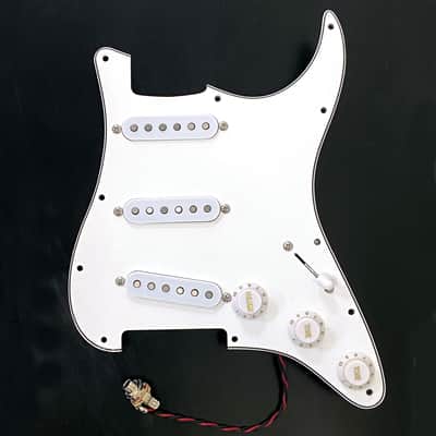 AxLabs Habanero Loaded Strat-Style Pickguard - S/S/S 2023 - White with White Covers image 1