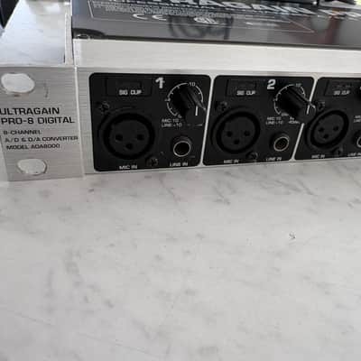 Behringer Ultragain Pro-8 Digital ADA8000 8-Channel Mic Preamp with A/D Converter 2000s - Black / Silver image 2