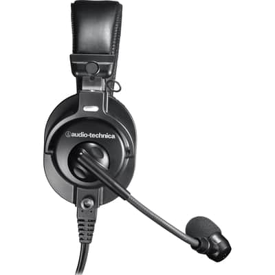 Audio-Technica BPHS1 Broadcast Stereo Headset with Dynamic Cardioid Boom Mic, Black image 3