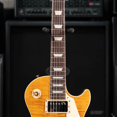 Gibson Les Paul Standard 50s Figured Top Electric Guitar - Honey Amber with Hardshell Case image 4