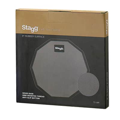 Stagg Rubber Practice Pad - 8" Grey image 1