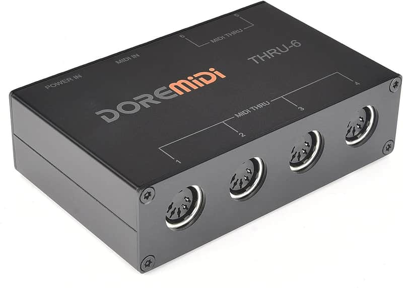 CAMOLA MIDI Thru 6 Box USB MIDI Interface 1-in 6-out MIDI Thru Box MIDI Splitter image 1