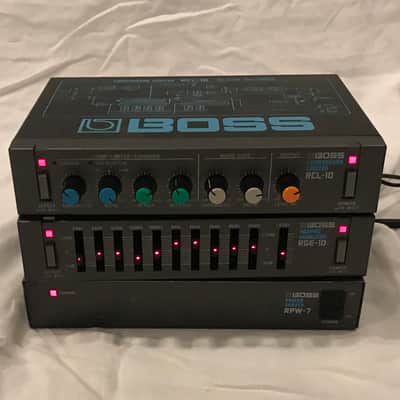 Boss Micro Rack x3: RPW-7 Power Supply, RGE-10 Graphic EQ, RCL-10 Compressor Limiter image 1