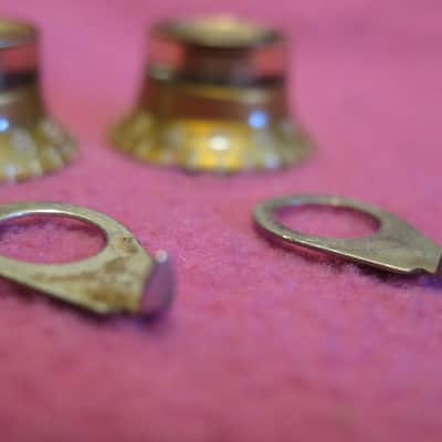 vintage 1960 1961 Gibson reflector knobs "LOW RIM" + pointers for es-125 335 paf jazz L5 super 400 byrdland Les Paul SG 350 paf burst standard image 7