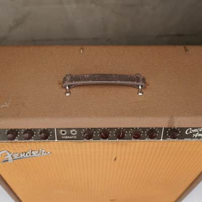 1962 Fender Concert Amp 6G12-A Brownface 4x10 Combo Amp  #59034 image 9
