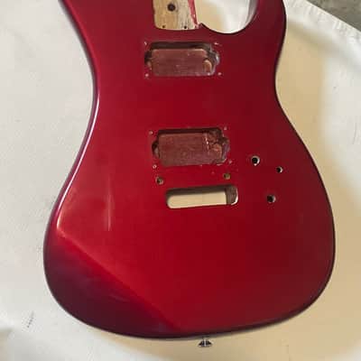 1985 Korean Kramer Striker 200st Candy Red Stratocaster Plywood Guitar Body Floyd Tremolo image 4
