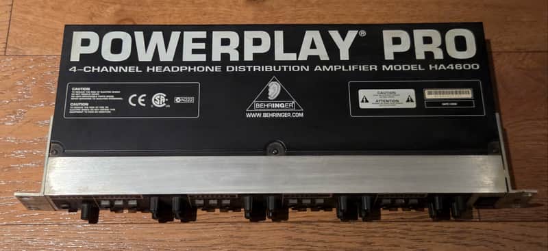 Behringer Powerplay Pro HA4600 4-Channel Headphone Amplifier 2000s - Black / Silver image 1