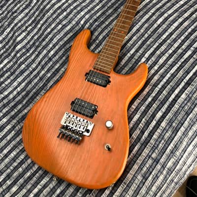 Luxxtone El Machete 2015 Orange Texture w/ Roasted Birdseye Neck image 1