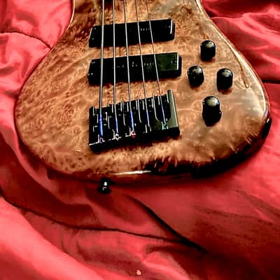 Roscoe Guitars LG-5 Custom 2004-2006 Burl myrtle body with Exhibition grade with bark inclusions Top image 1