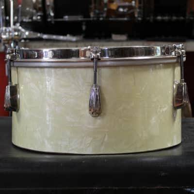 1970's Slingerland 10" and 12" Timbale Set in White Marine Pearl image 11