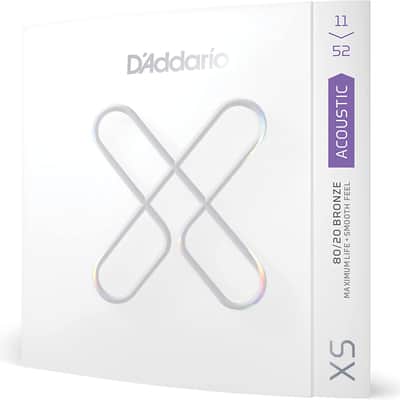 D'Addario XSABR1152 XS 80/20 Bronze Coated Acoustic Guitar Strings - Custom Light (11-52) 2020s - Standard image 1