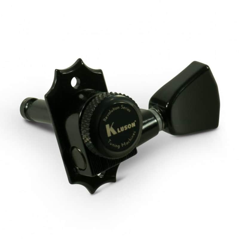 Kluson Locking Revolution Series G-Mount Non-Collared Tuning Machines, 3x3 KRGLNC-3-B image 1