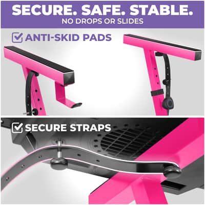 Liquid Stands Piano Keyboard Stand - Z Style Adjustable Digital Piano Stand - Fits 54-88 Key Electric Piano Stand (Pink) imagen 4
