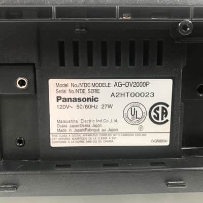 Panasonic AG-DV2000 DV, Mini DV, Digital Video Cassette Recorder image 5