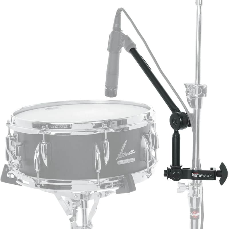 Gator GFW-MIC-MINIBM9 Adjustable 9" Mini Boom Drum Mic Stand w Clamp Extender image 1