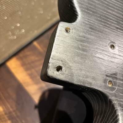 Partially Loaded Telecaster Body - Satin Black with White Dog Hair - Ash image 7
