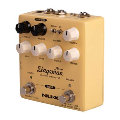 NuX NAP-5 Stageman Floor Acoustic Preamp Pedal with FX and Phrase Looper image 2